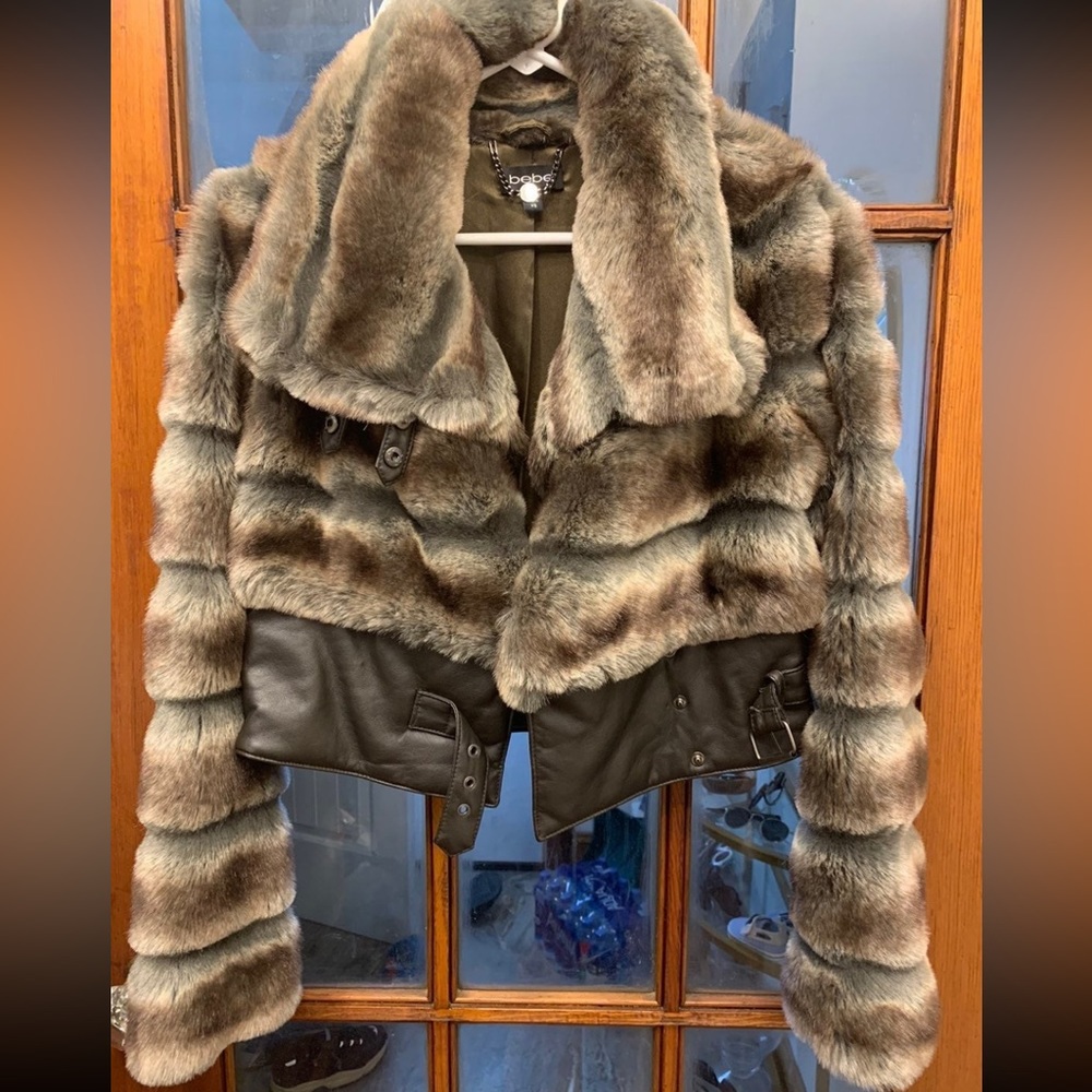 BEBE faux fur coat